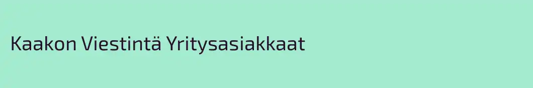 Kaakon Viestintä Yritysasiakkaat